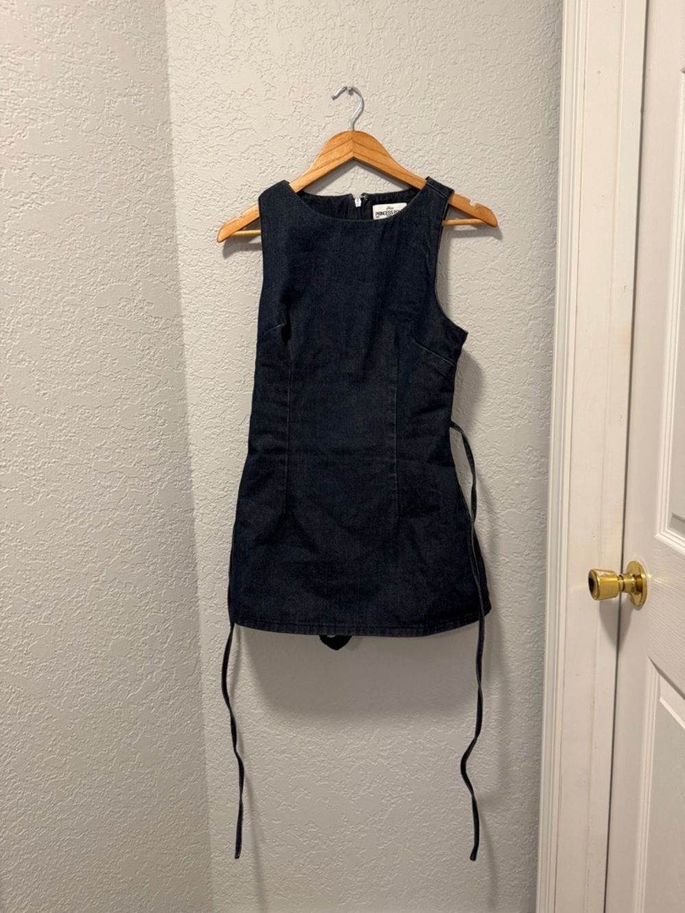 Princess Polly Black Denim Mini Dress